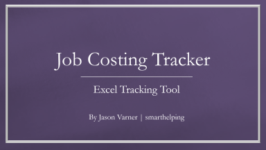 Dashboard for Job Costing / Performance Tracking