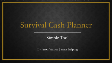 Survival Cash (personal or business) - Free Google Sheet Template
