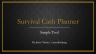 Survival Cash (personal or business) - Free Google Sheet Template