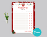 Christmas Gift List planner
