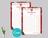 Christmas Gift List planner