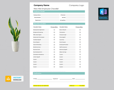 New hire employee checklist