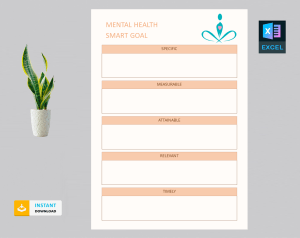 Mental health smart goals template