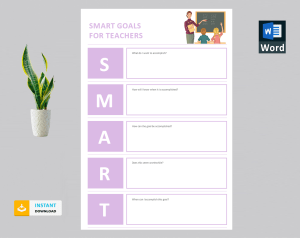 Smart goals for teachers template
