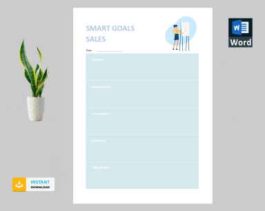 Smart goals for sales template - Eloquens