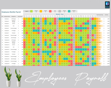 Employee Monthly Payroll Template