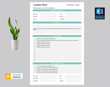 Employee Job Description Template