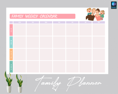 Family weekly Planning Template