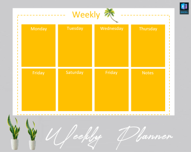 7 Days Weekly Planner Template 2