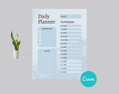 Cute Daily Schedule Planner
