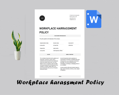Workplace harassment Policy Template