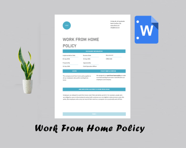 Work From Home Policy Template