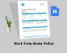 Work From Home Policy Template