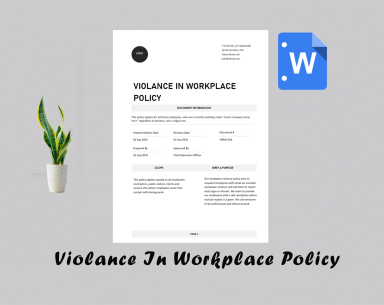Violance In Workplace Policy Template