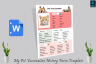 My Pet Vaccination History Form Template