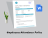 Employees Attendance Policy Template