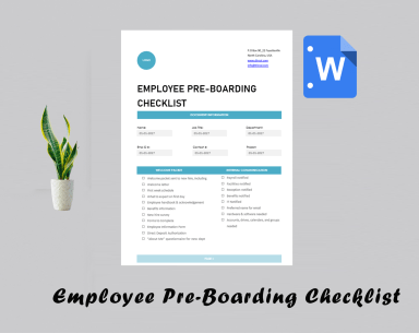 Employee Pre-Boarding Checklist
