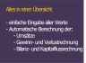 Financial Plan - 5 -Jahres-Planung inkl. Kosten und Umsatzplanung, Gewinn- und Verlustrechnung sowie Bilanz und Cashflow