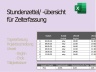 Time Tracking - Stundenzettel | Zeiterfassung für Projektabrechnungen in DE | Excel Vorlage