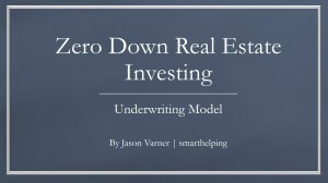 Real Estate Investing Strategy Template: Zero Down Seller Financing