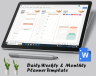 Daily, Weekly & Monthly Planner Template