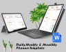 Daily, Weekly & Monthly Planner Template