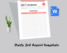 Daily Job Report Template