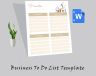 Business To Do List Template