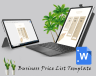 Business Price List Template