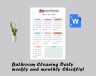 Bathroom Cleaning Daily weekly and monthly Checklist
