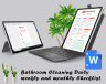 Bathroom Cleaning Daily weekly and monthly Checklist