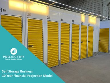Self Storage Business 10-Year 3 Statement Financial Projection Model