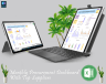 Monthly procurement dashboard with top supplier