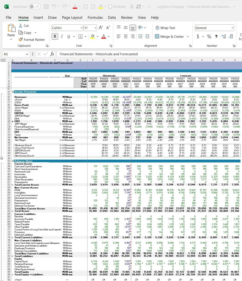 Comprehensive Logistics Company Financial Model and Valuation - Eloquens