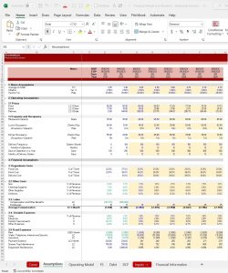 Restaurant Financial Model Template