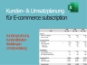 Revenue Planning | Umsatzplanung für E-commerce subscription | 5 Jahresplanung für die Kunden und Umsatzentwicklung