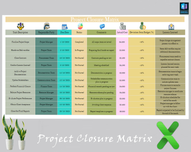 Project Closure Matrix