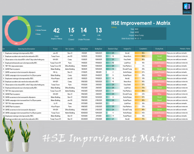 HSE Improvement Matrix Template