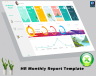 HR Monthly Report Dashboard - Human Resources Dashboard Microsoft Excel