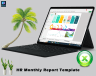HR Monthly Report Dashboard - Human Resources Dashboard Microsoft Excel