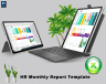 HR Monthly Report Dashboard - Human Resources Dashboard Microsoft Excel