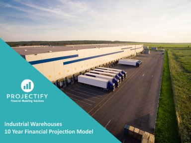 Industrial Warehouse Business 10-Year 3 Statement Financial Projection Model