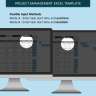 Hourly Planner Gantt Chart Excel Template, Project Management Excel Spreadsheet Template, Daily Schedule By Hour