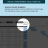 Hourly Planner Gantt Chart Excel Template, Project Management Excel Spreadsheet Template, Daily Schedule By Hour