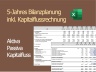 Balance Sheet - Bilanzplanung - Vorlage für die 5-Jahres-Planung der Bilanz einer GmbH inklusive Kapitalflussrechnung