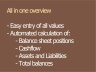 Balance sheet planning - template for the 5-year planning of the balance sheet of a GmbH including cash flow statement