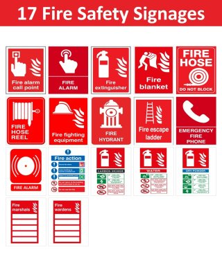 17 Fire Safety Signages