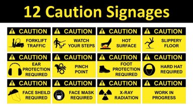12 Caution Signages