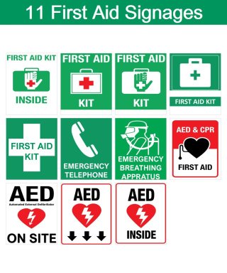 11 First Aid Signages