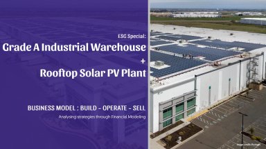Grade A Industrial Warehouse + Rooftop Solar PV Plant Business Model (Build - Operate - Sell) Excel Template